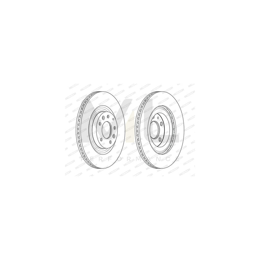 Ferodo DDF2002C Brake Disc for Mazda Rx-8 (Se, Fe) Vented, Coated  - Pair