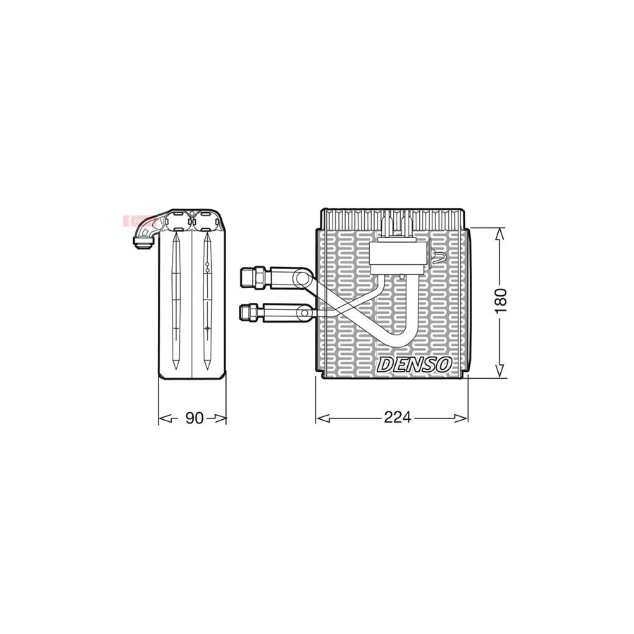 DENSO DEV09005 Air Conditioning Evaporator