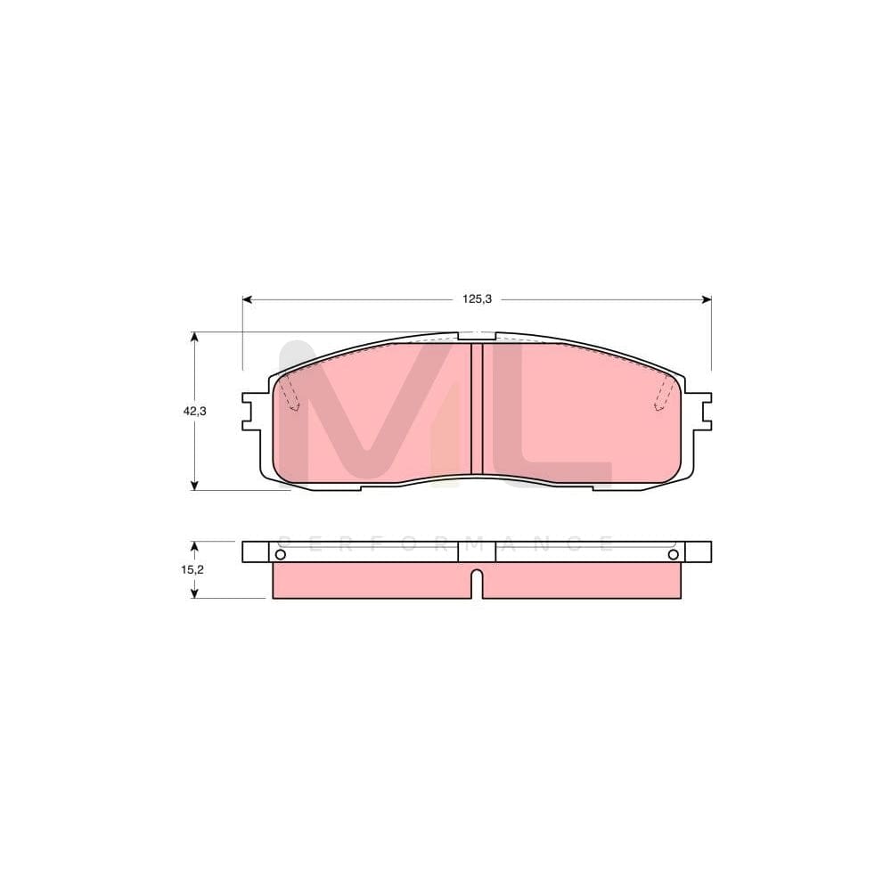 TRW Gdb872 Brake Pad Set Not Prepared For Wear Indicator