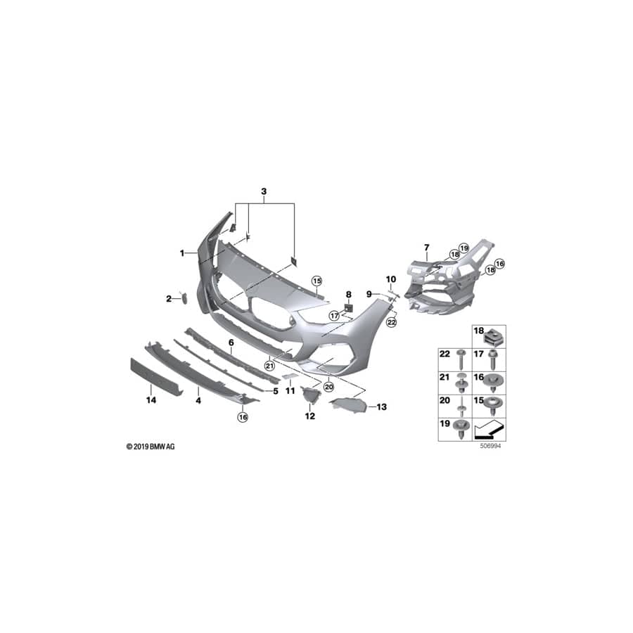 Genuine BMW 51118075971 F44 Front Splitter MPA (Inc. M235iX)