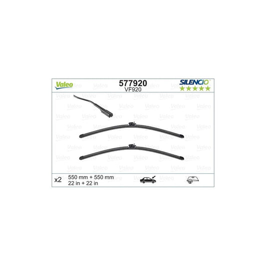 Valeo Silencio Flat Blade Set 577920 Wiper Blade