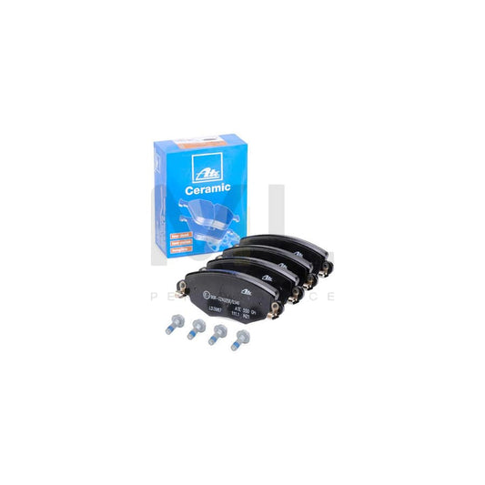 ATE Ceramic 13.0470-3987.2 Brake pad set excl. wear warning contact, not prepared for wear indicator, with brake caliper screws