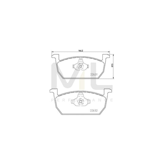 Hella 8DB 355 032-951 Brake Pad Set Not Prepared For Wear Indicator | ML Performance Car Parts