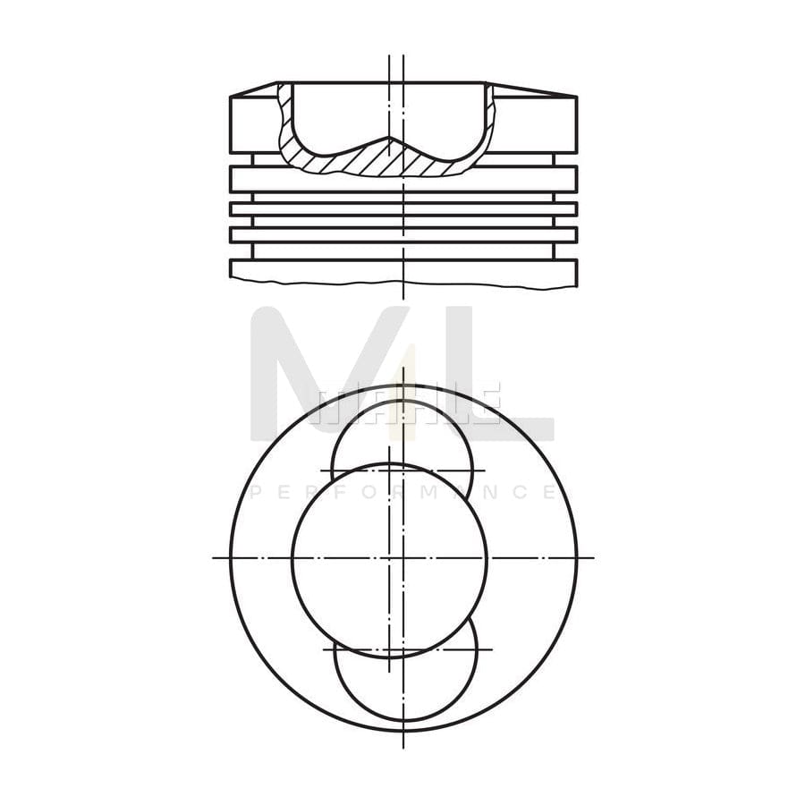 MAHLE ORIGINAL 099 83 01 Piston 100,5 mm, without cooling duct | ML Performance Car Parts