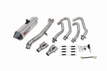 Scorpion RKA140SYSSEO Kawasaki Ninja ZX-25R Serket Parallel Full System  - Brushed Stainless Steel Sleeve | ML Performance UK UK