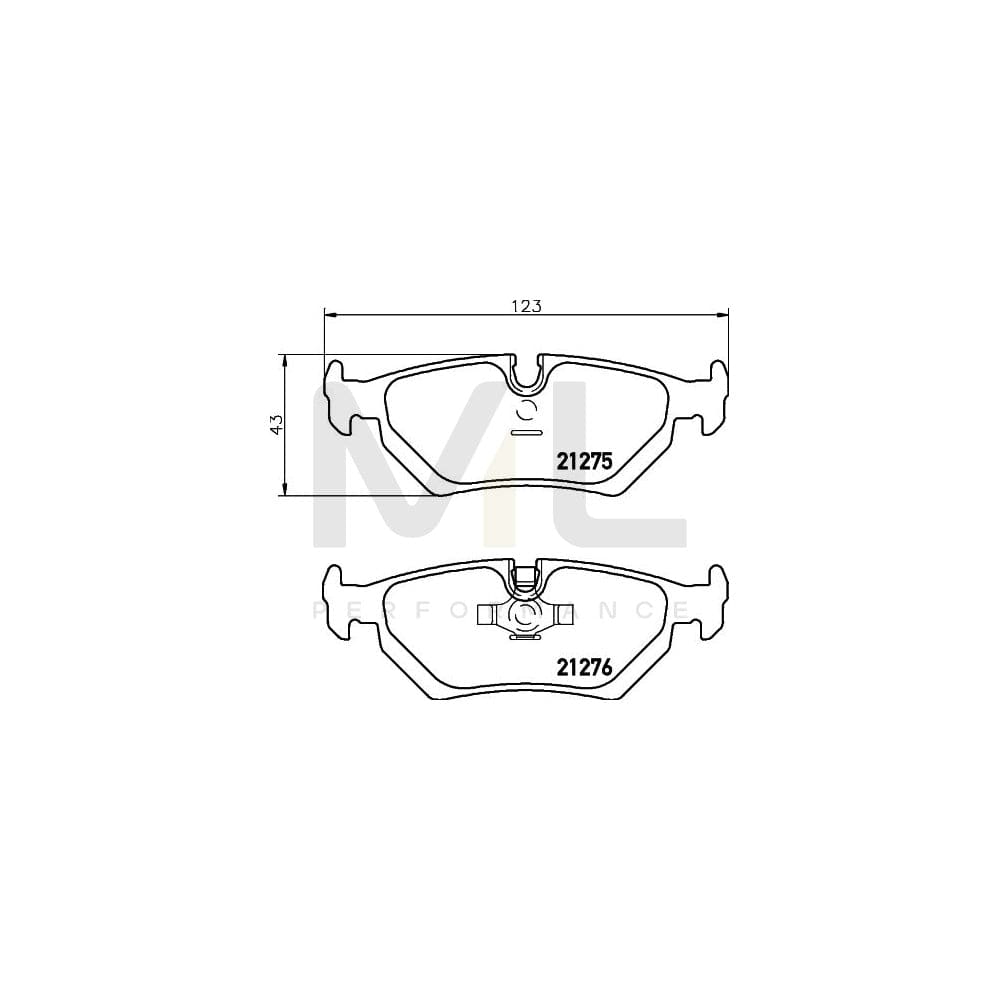 Hella 8DB 355 006-841 Brake Pad Set Prepared For Wear Indicator | ML Performance Car Parts