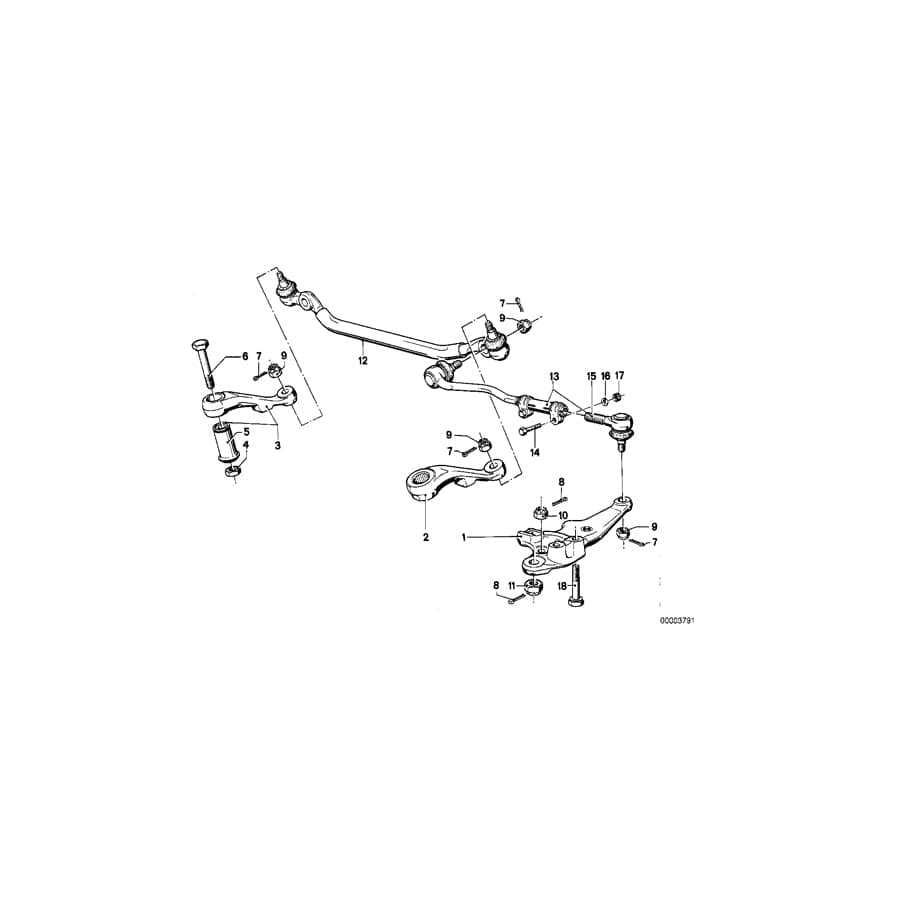 Genuine BMW 32211123176 E23 Hex Bolt M10X45 (Inc. 728i, 733i & 728)