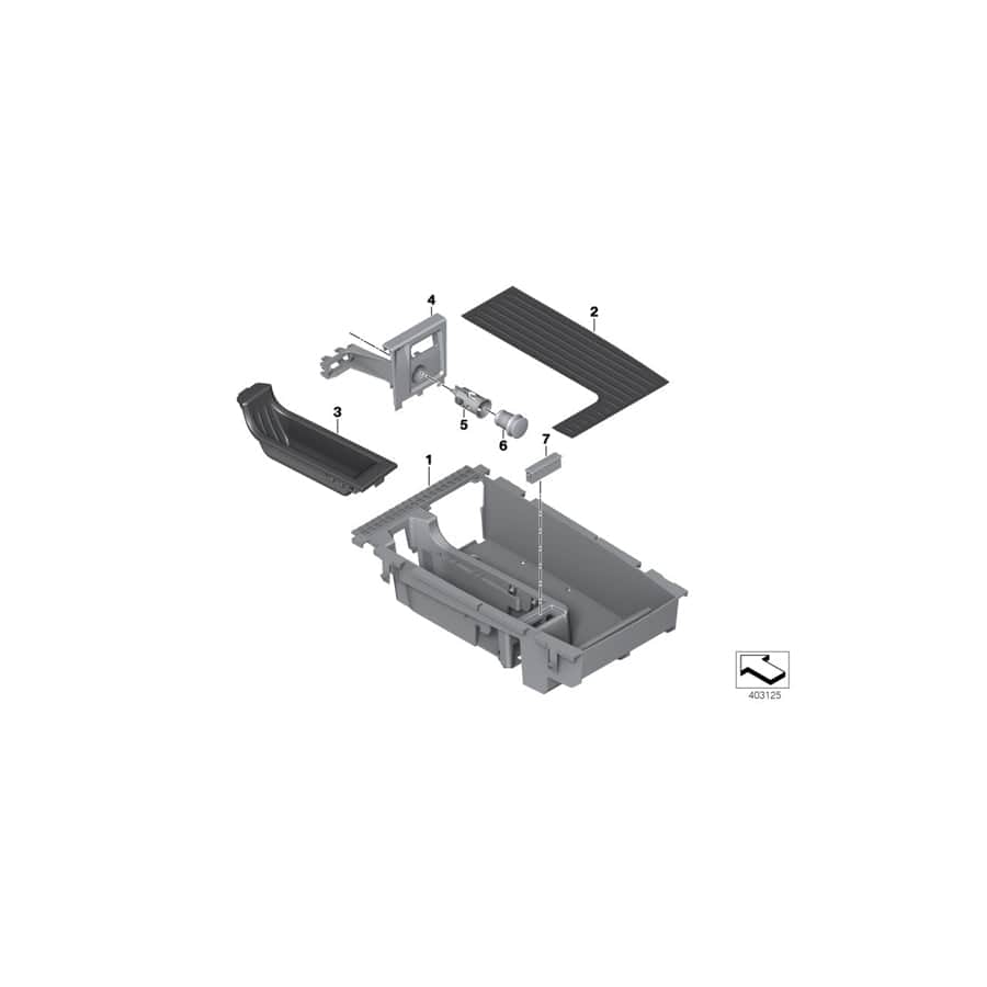 Genuine BMW 51169241526 F06 Insert Mat, Storage Compartment (Inc. 650iX 4.4, 650i & 640d)