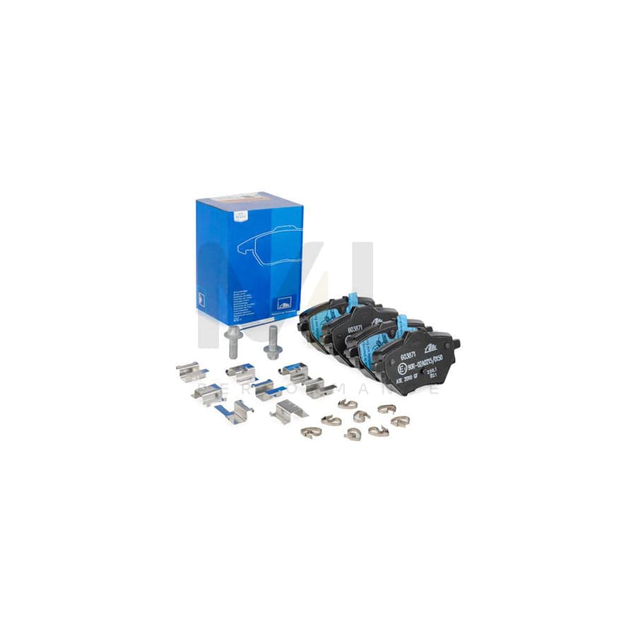 ATE 13.0460-3871.2 Brake pad set excl. wear warning contact, not prepared for wear indicator, with brake caliper screws, with accessories