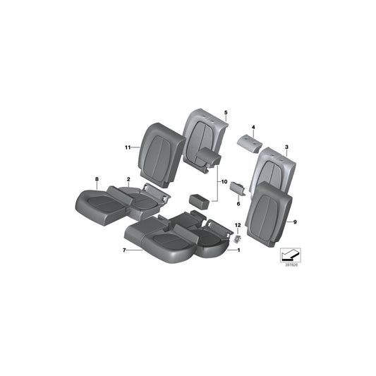 Genuine BMW 52207300111 F48 F45 Foam Pad, Seat, Rear Left (Inc. 225xe, X1 20i & X1 25dX)
