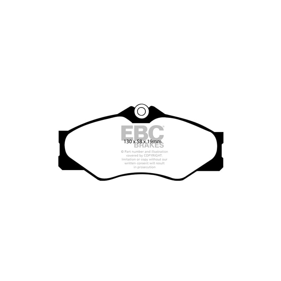 EBC PD03KF1596 VW Caravelle Yellowstuff Front Brake Pad & Plain Disc Kit 2 | ML Performance UK Car Parts