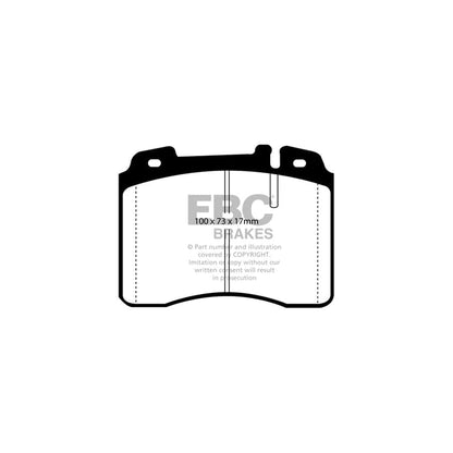 EBC PD06KF423 Mercedes-Benz W124 Greenstuff Front Brake Pad & USR Disc Kit - ATE Caliper 2 | ML Performance UK Car Parts