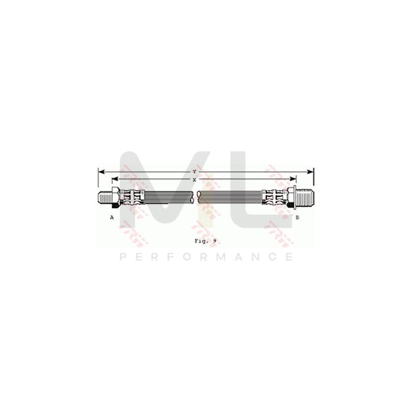 TRW PHC236 Brake Hose for CITROEN CX 346mm, M10x1
