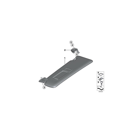 Genuine BMW 51167322293 F36 F31 F80 Left Sun Visor OYSTER (Inc. 318dX, 435dX & 440iX)