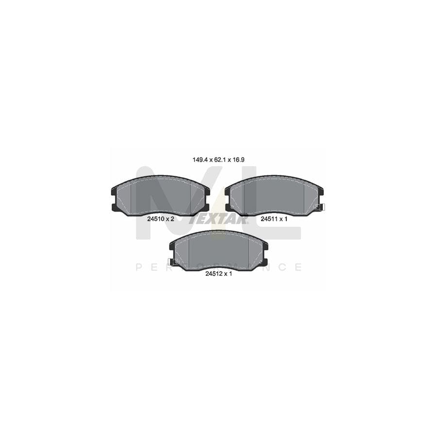 TEXTAR 2451001 Brake pad set with acoustic wear warning