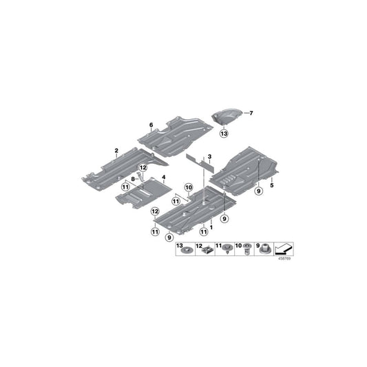 Genuine BMW 51757348759 F25 F26 Underbody Paneling, Front Left (Inc. X4 20dX & X3)