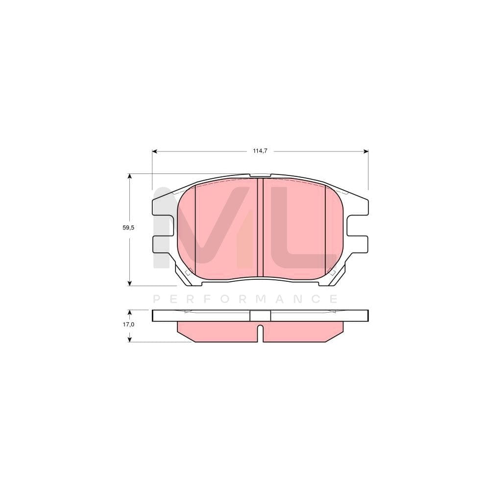 TRW Gdb3379 Brake Pad Set Not Prepared For Wear Indicator