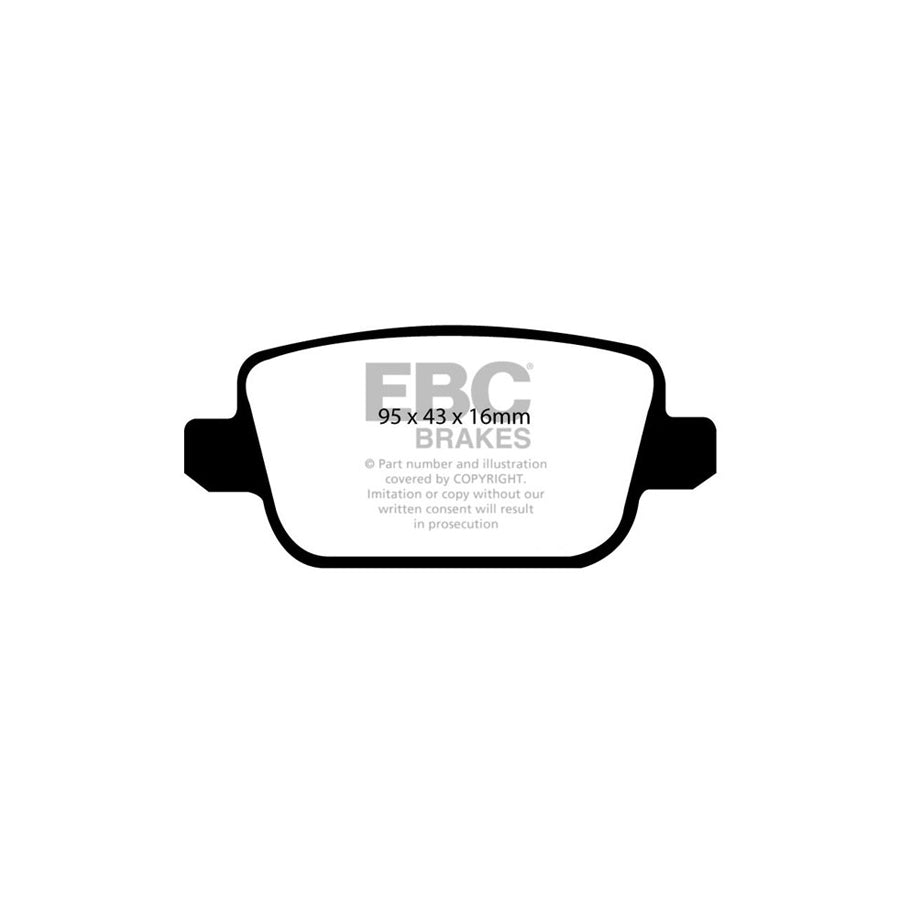 EBC PD13KR265 Land Rover Freelander Yellowstuff Rear Brake Pad & GD Disc Kit - TRW Caliper 2 | ML Performance UK Car Parts