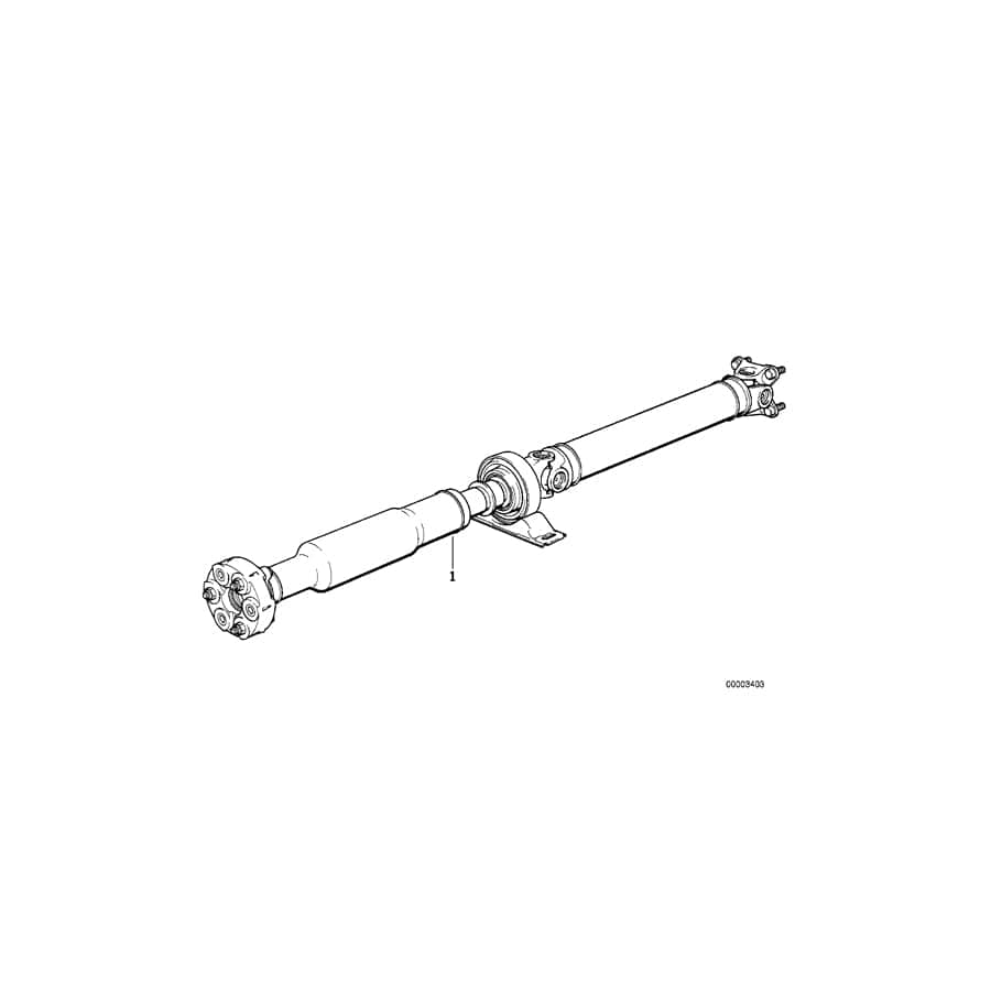 Genuine BMW 26111225717 E30 Drive Shaft Automatic Transmission L=1337mm (Inc. 325i, 325e & 323i)