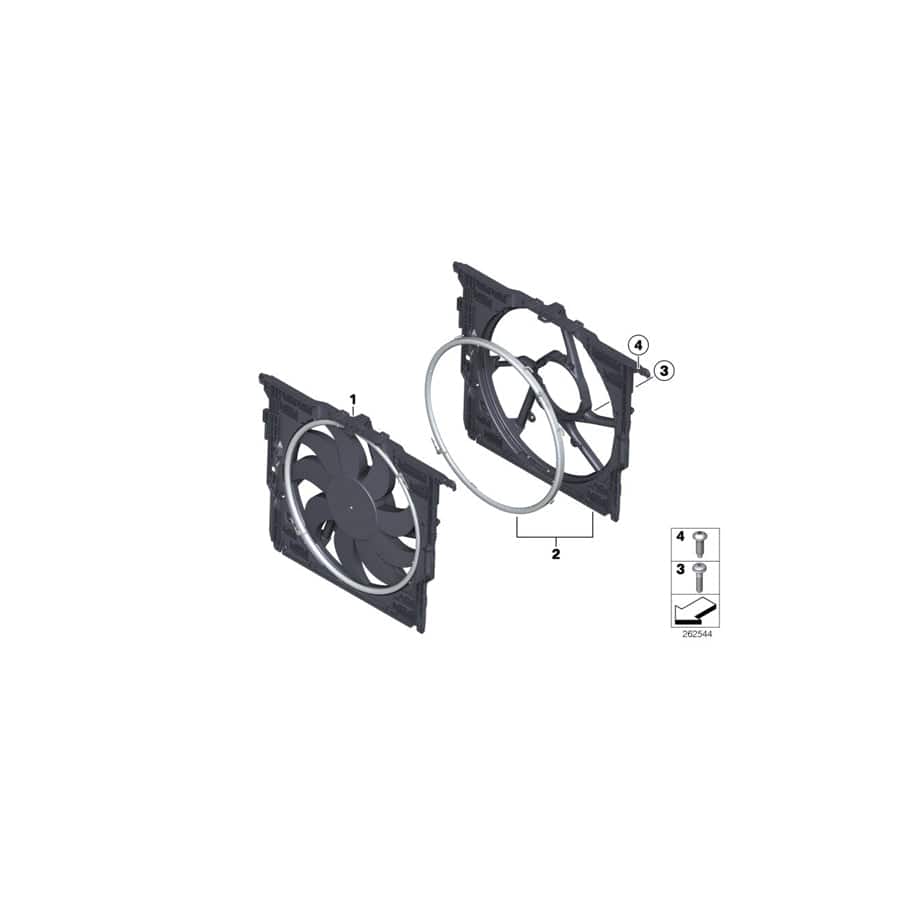 Genuine BMW 17422283923 F13 F06 Fan Housing With Fan 1000W (Inc. M5 & M6)