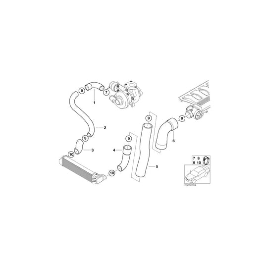 Genuine BMW 11617785250 E39 Pressure Hose Assy (Inc. 520d)