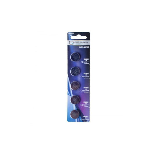Q-Batteries CR2032 Lithium button cells 3V (5er blister)