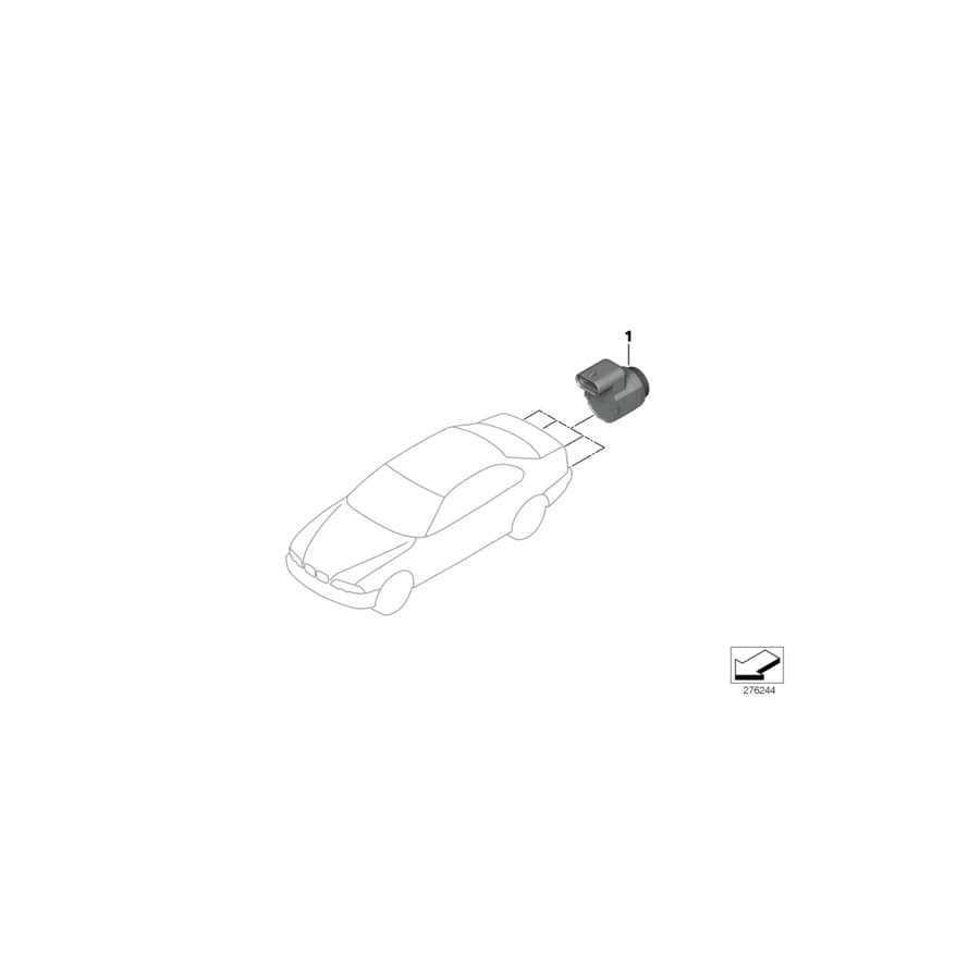 Genuine BMW 66206914783 E46 Ultrasonic Sensor, Steel Blue M372 (Inc. 316i, 318i & 320d)