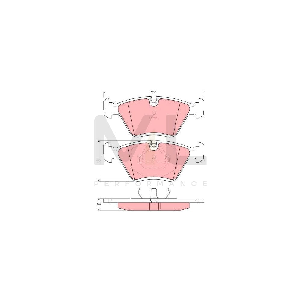 TRW Gdb1355 Brake Pad Set Prepared For Wear Indicator