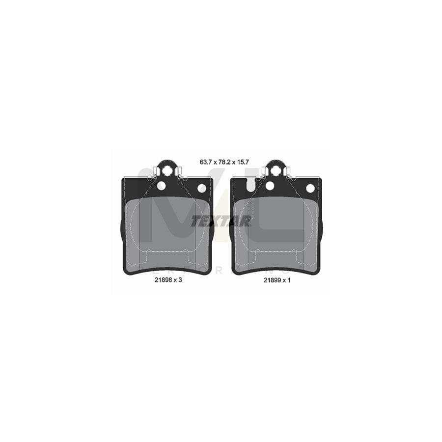 TEXTAR 2189803 Brake pad set prepared for wear indicator