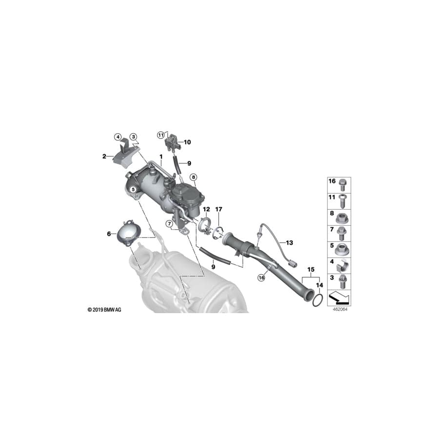 Genuine BMW 11718576481 G21 G05 G16 Gasket Steel (Inc. X5 30dX, 330dX & 530dX)