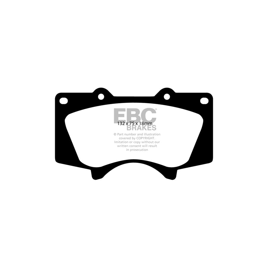 EBC PDKF1980 Toyota Landcruiser Ultimax Front Brake Pad & Plain Disc Kit 2 | ML Performance UK Car Parts