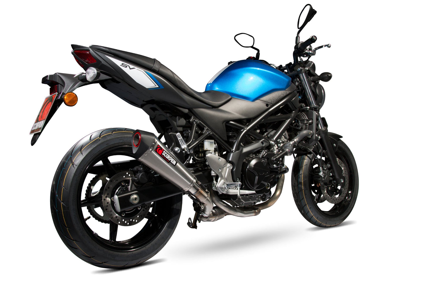 Scorpion RSI119SEO Suzuki Serket Taper Slip-On - Brushed Stainless Steel Sleeve (SV650 / SV650 X) | ML Performance UK UK