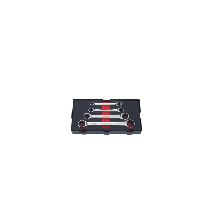 Force K50411 Ratchet Double Ring Spanner Set