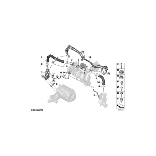 Genuine BMW 11718576132 G11 G07 G12 Egr Line (Inc. X6 M50dX, 750LdX & X5 M50dX)