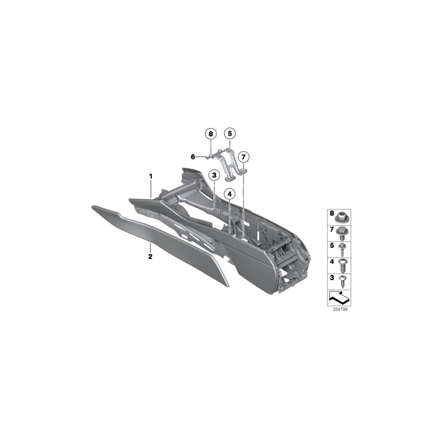 Genuine BMW 51169208297 F11 F10 Trim Panel, Center Console, Left VENETOBEIGE (Inc. 528i, 528iX & 535dX)