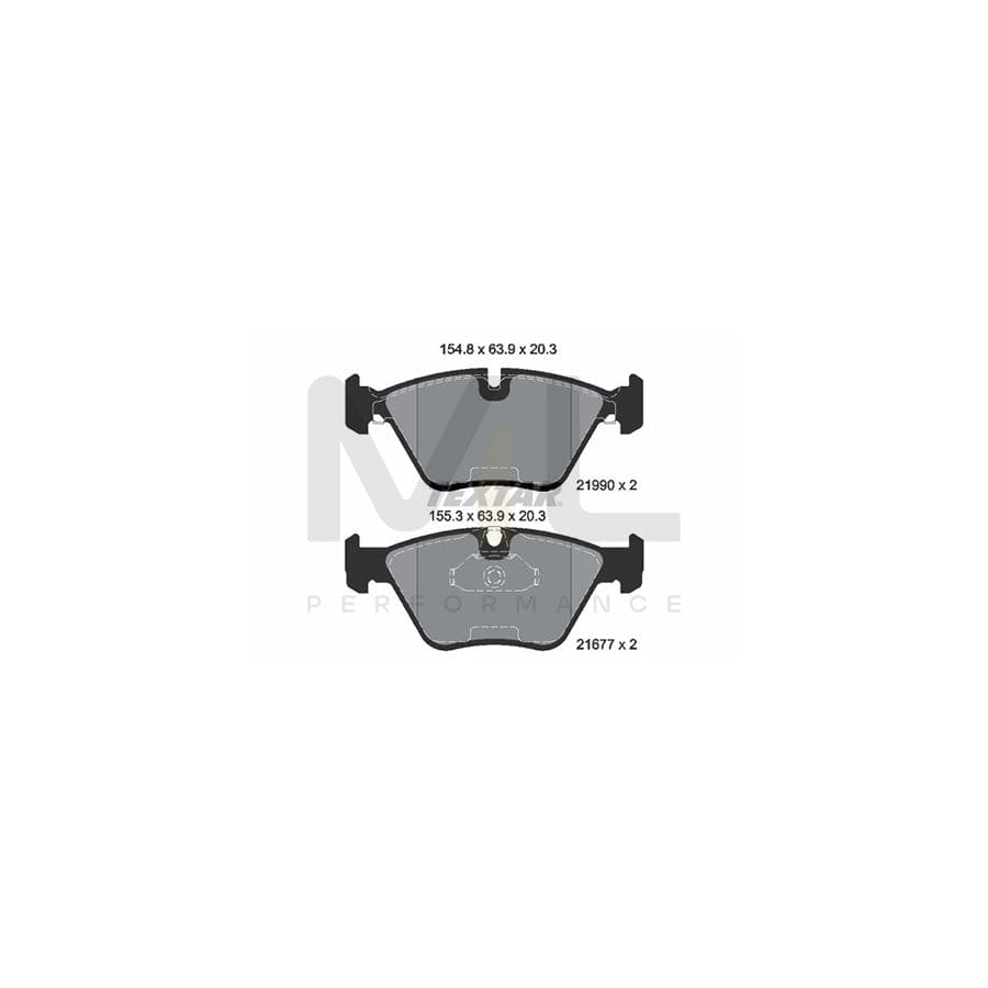 TEXTAR 2199003 Brake pad set for BMW 5 Series prepared for wear indicator