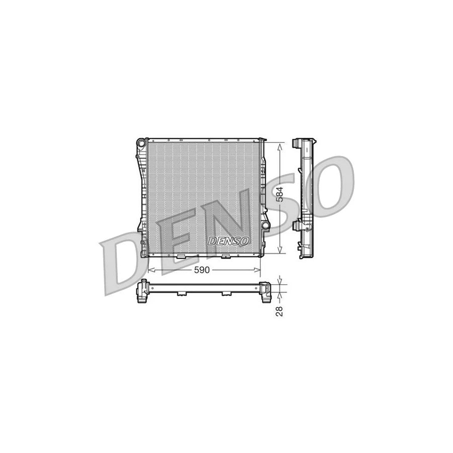 DENSO DRM05116 Engine Radiator for BMW X5 (E53)