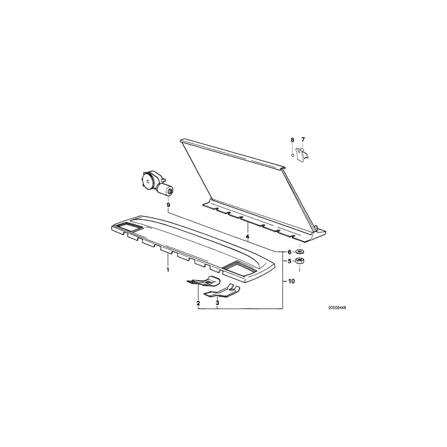 Genuine BMW 51461975479 E32 Support For Sun Blind BEIGE (Inc. 735i, 750iL & 730i)