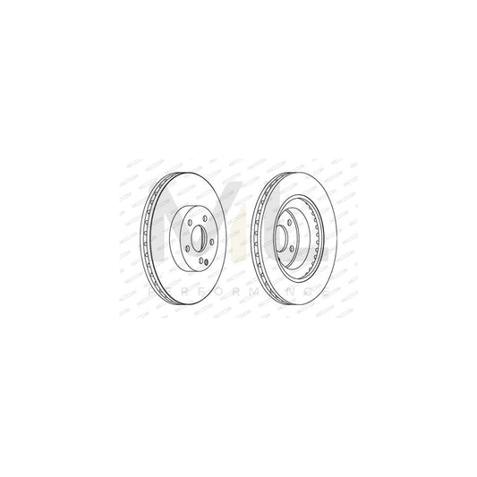 Ferodo Premier DDF1595 Brake Disc Vented, With Bolts/Screws  - Pair
