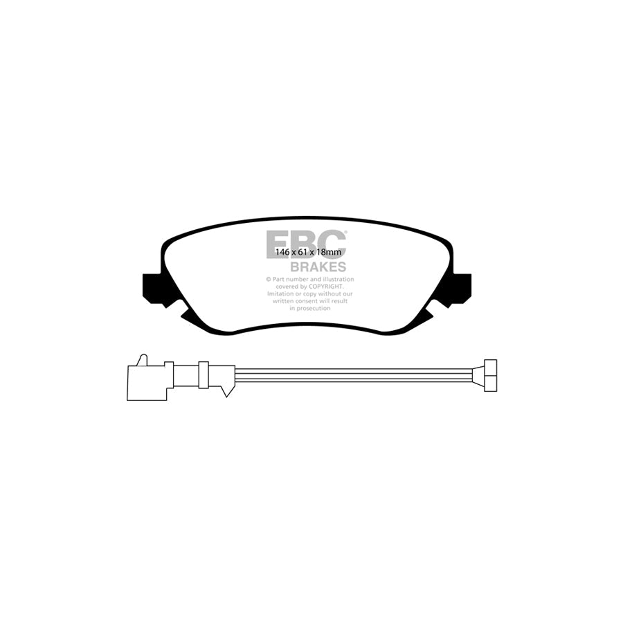 EBC DP1424 Lancia Thesis Ultimax Front Brake Pads - Girling/TRW Caliper 2 | ML Performance UK Car Parts