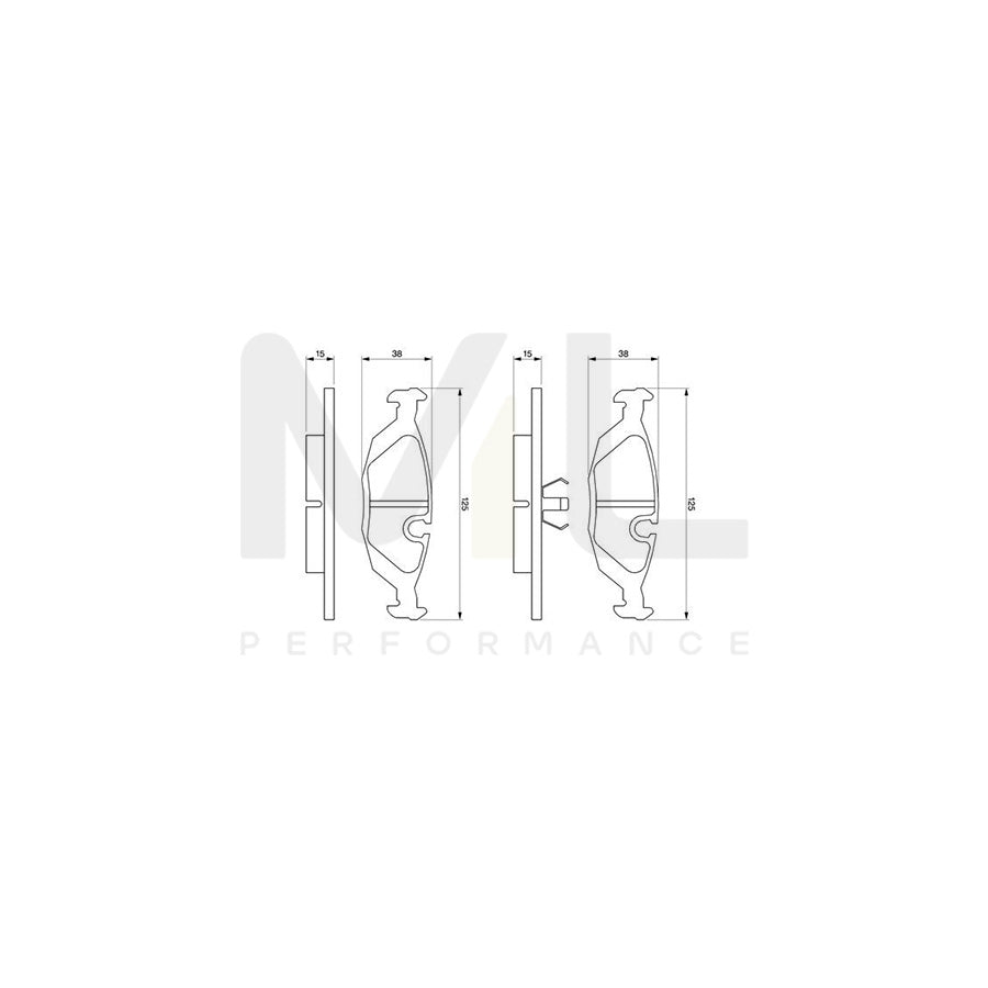 Bosch 0986460996 Brake Pad Set With Piston Clip BP562 | ML Performance Car Parts