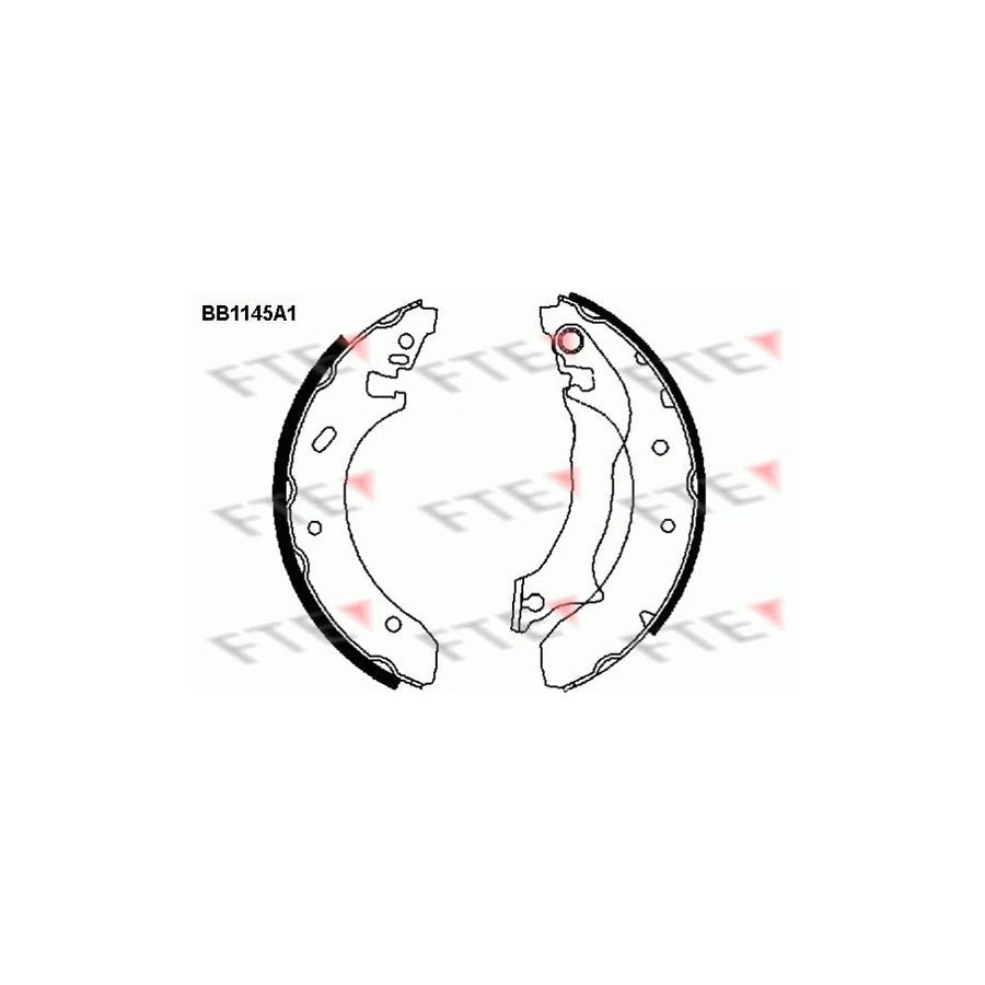 FTE 9100026 Brake Shoe Set for Ford Mondeo
