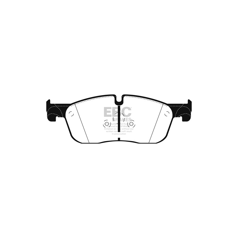 EBC PD03KF1515 Jaguar Land Rover Yellowstuff Front Brake Pad & Plain Disc Kit - ATE/TRW Caliper (Inc. E-Pace, Discovery Sport, Range Rover Evoque) 2 | ML Performance UK Car Parts