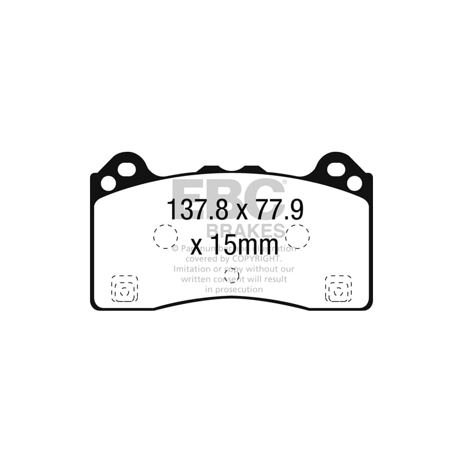 EBC P2DK033Y Ford Focus Mk3 Full Vehicle Kit Yellowstuff Pads & 2-Piece Fully-Floating Discs - ATE Caliper 4 | ML Performance UK Car Parts