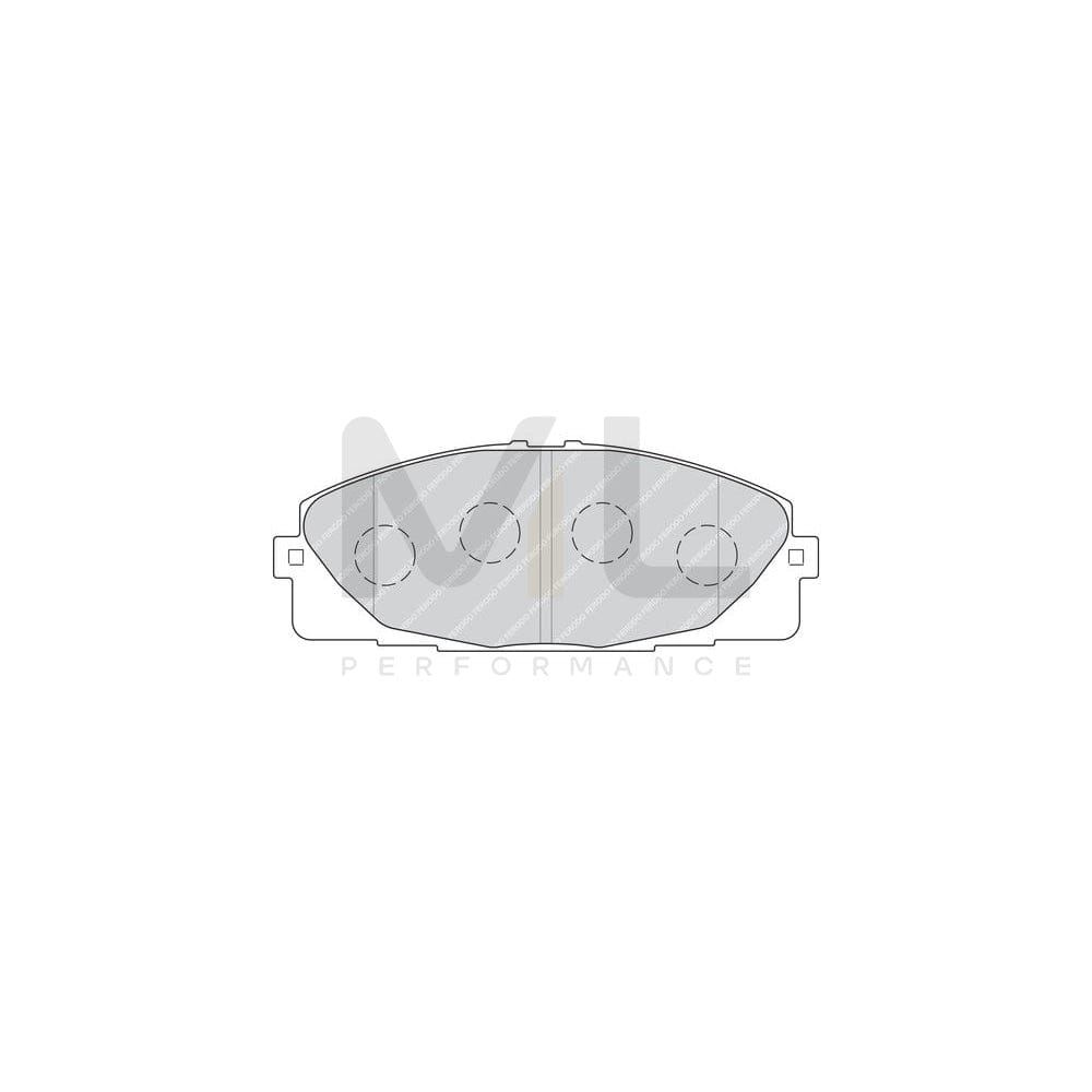 Ferodo Premier Eco Friction FVR4327 Brake Pad Set Not Prepared for Wear Indicator, Without Accessories