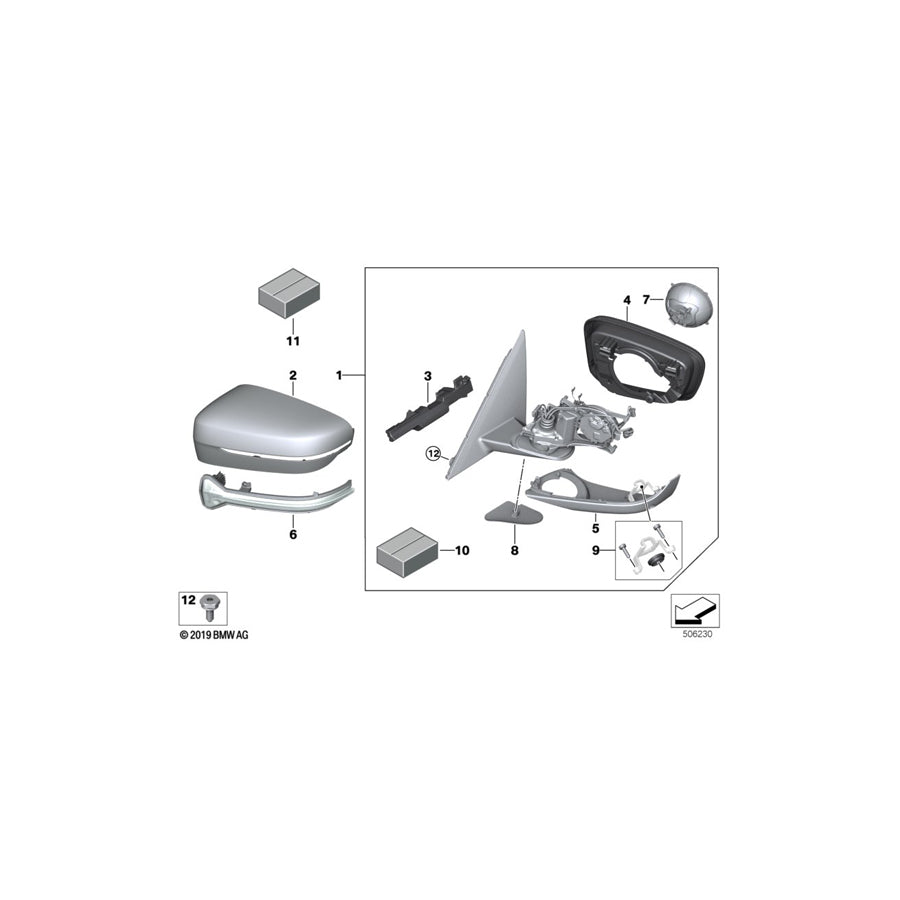 Genuine BMW 51167458564 F91 G16 G15 Seal, Outer Right Mirror Triangle (Inc. 840dX, 840i & 840iX)