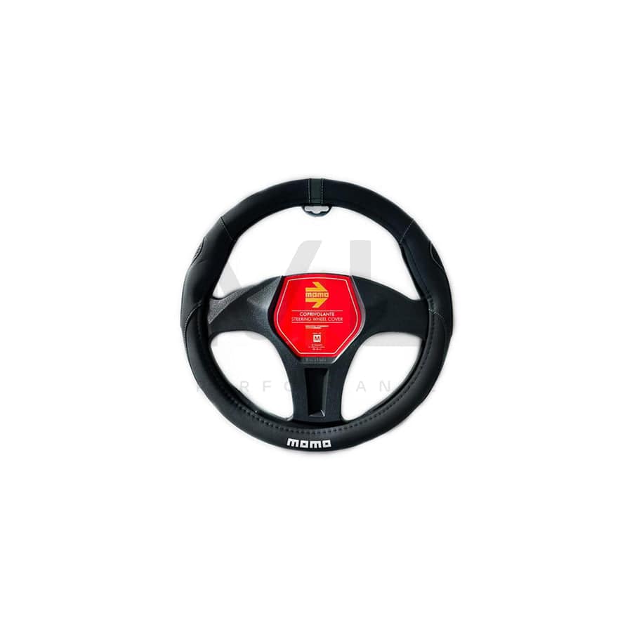 Momo SUPERGRIP SWC014BG Steering wheel cover Black/Grey, Ø: 38-39cm, PVC