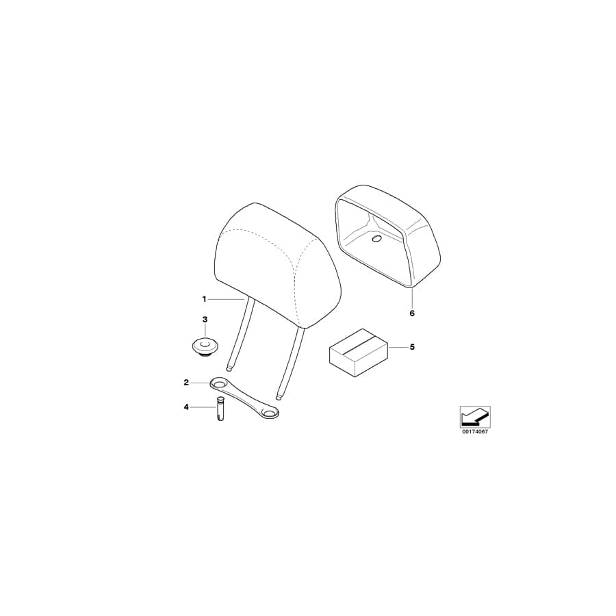 Genuine BMW 52109150348 E71 E70 Headrest Leather CHATEAU (Inc. X6 40iX, X5 35iX & X5 3.0d)