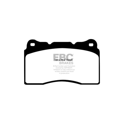 EBC PD02KF150 Cadillac Redstuff Front Brake Pad & Plain Disc Kit - Brembo Caliper (Inc. CTS-V & STS) 2 | ML Performance UK Car Parts