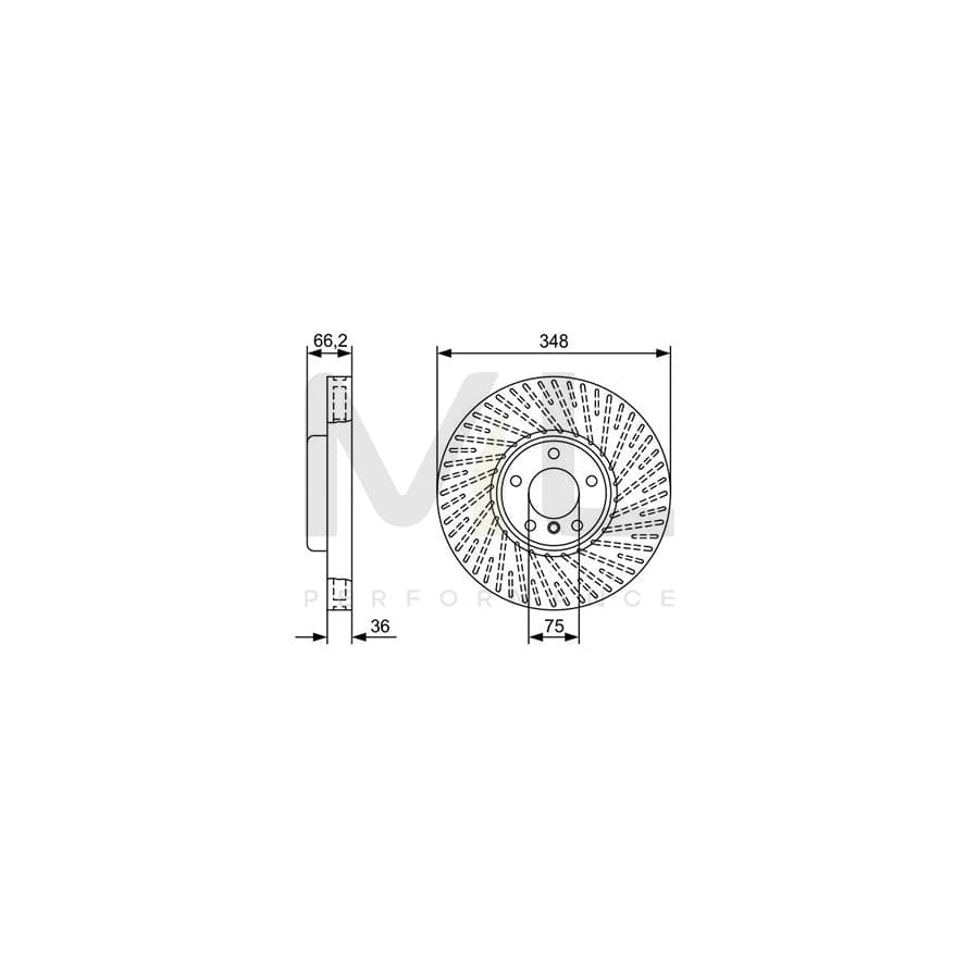 BOSCH 0 986 479 W20 Brake Disc Vented, Oiled | ML Performance Car Parts